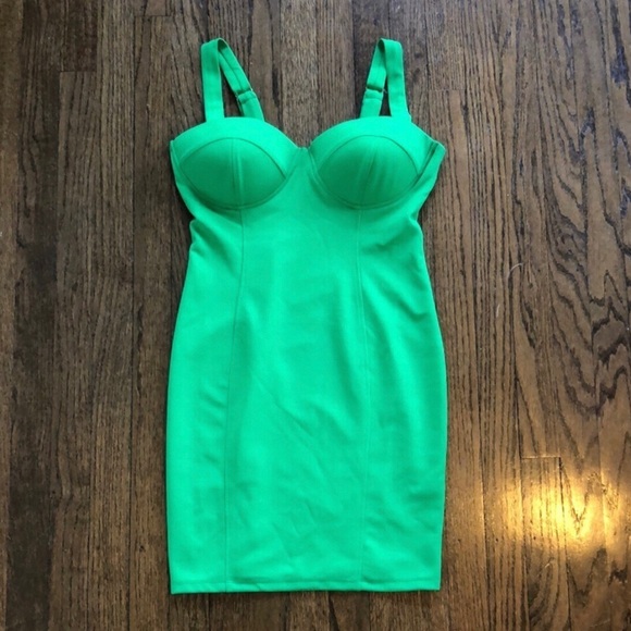 Haute Monde Green Bustier Dress size Medium - Picture 2 of 6